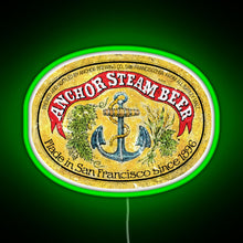 Load image into Gallery viewer, Anchor Steam Beer RGB neon sign green