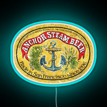 Load image into Gallery viewer, Anchor Steam Beer RGB neon sign lightblue 