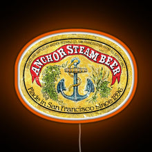 Load image into Gallery viewer, Anchor Steam Beer RGB neon sign orange