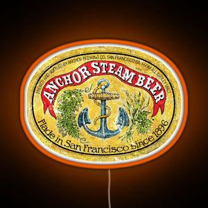 Anchor Steam Beer RGB neon sign orange