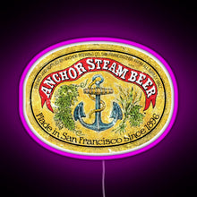 Load image into Gallery viewer, Anchor Steam Beer RGB neon sign  pink