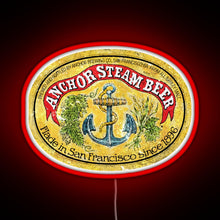 Load image into Gallery viewer, Anchor Steam Beer RGB neon sign red