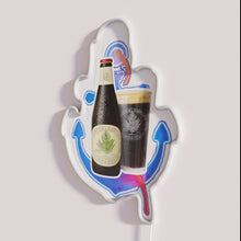 Load image into Gallery viewer, Eye-catching Anchor Steam bottle inspired RGB colored neon bar decoration
