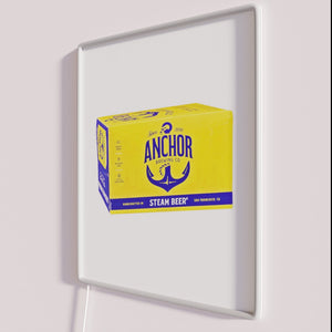 Vibrant Anchor Steam Brand Logo RGB Color Changing Neon Sign