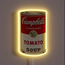 Load image into Gallery viewer, An iconic neon homage to Andy Warhol’s Campbell’s Soup — turning everyday pop culture into electrified art.