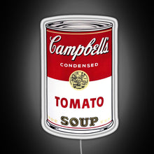 Load image into Gallery viewer, Andy Warhol Campbell s Tomato Soup RGB neon sign white 