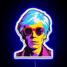 Load image into Gallery viewer, Andy Warhol Persona RGB neon sign blue