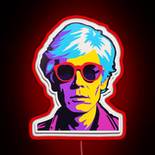 Load image into Gallery viewer, Andy Warhol Persona RGB neon sign red