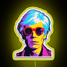 Load image into Gallery viewer, Andy Warhol Persona RGB neon sign yellow