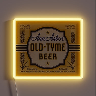 Neon beer sign advertising Ann Arbor's classic Old Tyme brew