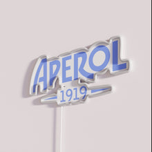 Load image into Gallery viewer, Authentic Aperol brand blue logo RGB colorful neon advertisement lighting