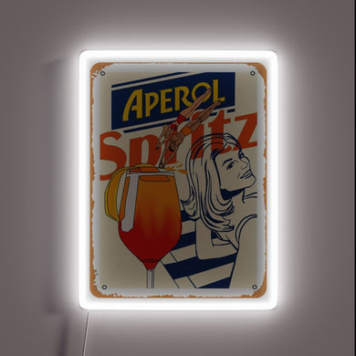 Brighten up your home bar with vibrant Aperol Spritz art.