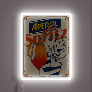 Brighten up your home bar with vibrant Aperol Spritz art.