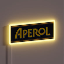 Load image into Gallery viewer, Sleek Aperol neon sign – perfect for that retro cocktail bar vibe 🟧✨