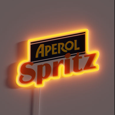 Vibrant RGB Lighted Sign Celebrating Italian Aperitivo Culture in Style