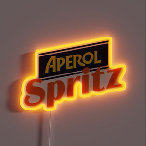 Vibrant RGB Lighted Sign Celebrating Italian Aperitivo Culture in Style