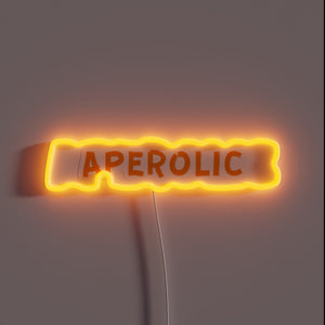 Electric Aperolic RGB Neon Sign with Vibrant Colorful Design