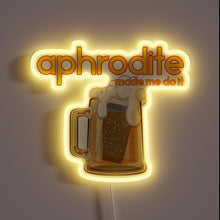 Load image into Gallery viewer, Glamorous Aphrodite-inspired neon light fixture in vibrant RGB colors