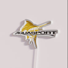 Load image into Gallery viewer, Customizable Aquasport yacht club logo illuminated rgb neon wall decoration
