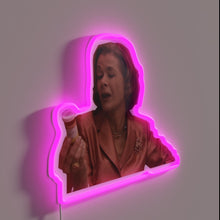 Load image into Gallery viewer, Lucille&#39;s mischievous wink meets vibrant RGB glow in this sign.