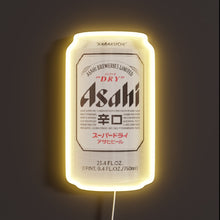 Load image into Gallery viewer, Asahi Super Dry RGB neon sign, front view lit, printed on acrylic