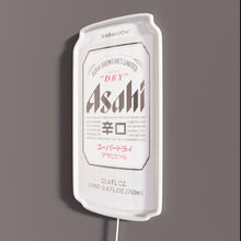 Load image into Gallery viewer, Asahi Super Dry RGB neon sign, side view with lights off showing acrylic backing and LED tube