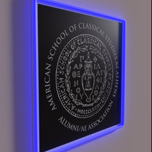 Load image into Gallery viewer, ASCSA Alumni Association logo in modern two-tone neon style
