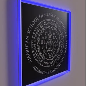 ASCSA Alumni Association logo in modern two-tone neon style