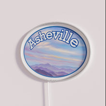 Load image into Gallery viewer, Vibrant RGB Asheville cityscape neon art wall decor and lighting