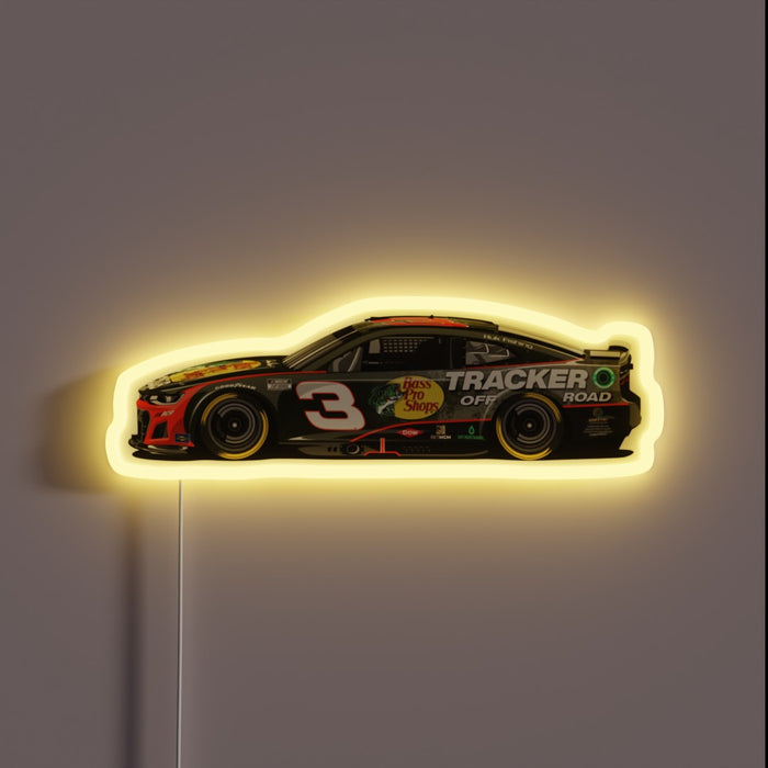 Authentic Austin Dillon #3 NASCAR Camaro RGB Neon Sign Display.
