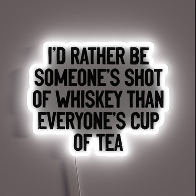 Retro Bar Decor with Neon Sign and Quirky Jonah Quote