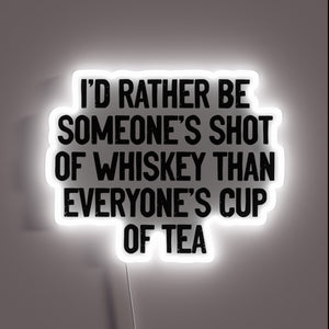 Retro Bar Decor with Neon Sign and Quirky Jonah Quote
