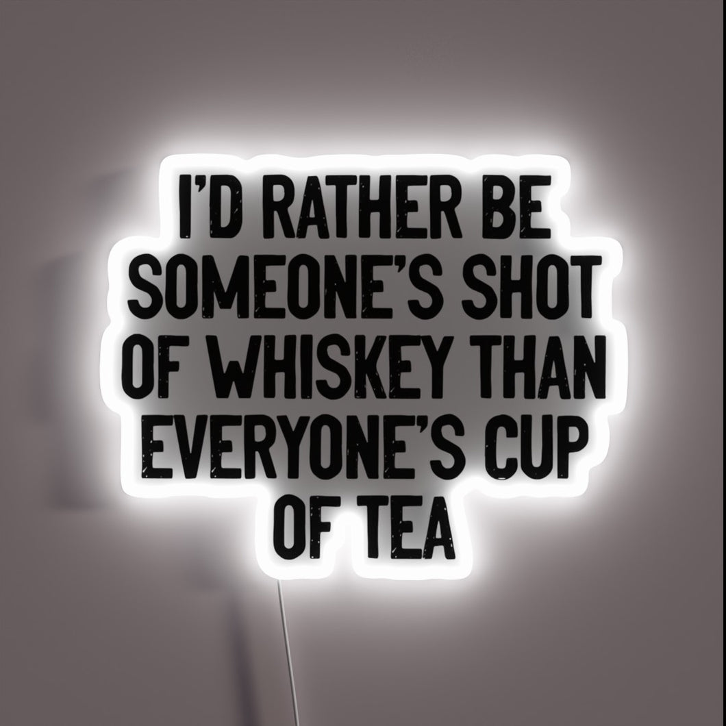 Retro Bar Decor with Neon Sign and Quirky Jonah Quote