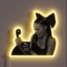Load image into Gallery viewer, Vibrant Azealia Banks RGB neon sign for music lovers&#39; decor.