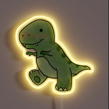 Load image into Gallery viewer, Adorable baby T-Rex neon sign – perfect for kids&#39; rooms or dino lovers who like their prehistoric with a touch of cute! 🦖✨