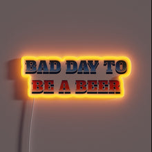 Load image into Gallery viewer, Neon beer sign displays sarcastic humor with vibrant RGB lighting.