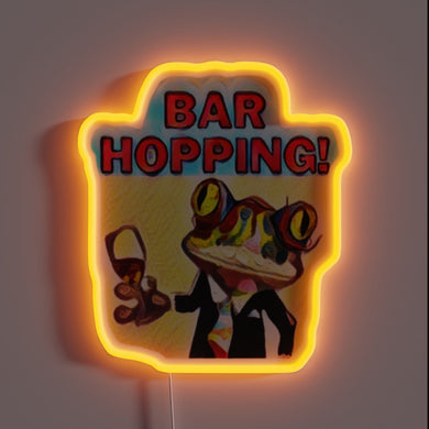 Electric glow of neon bars, perfect nightlife destination indicator sign