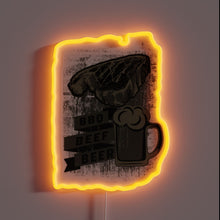 Load image into Gallery viewer, Vibrant RGB neon bar sign featuring barbecue and beer design