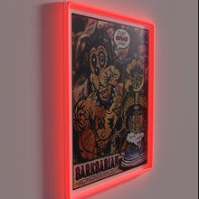 Load image into Gallery viewer, Neon beer pub decor with bold, colorful dog-inspired design.
