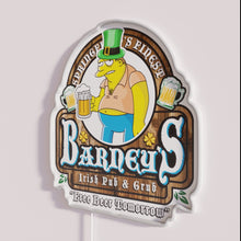 Load image into Gallery viewer, Barney&#39;s Authentic Irish Pub Neon Sign, Vibrant RGB Color Lighting