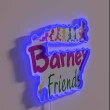 Load image into Gallery viewer, Vibrant Neon Sign Featuring Beloved Purple Dinosaur&#39;s Iconic Laughing Face Logo