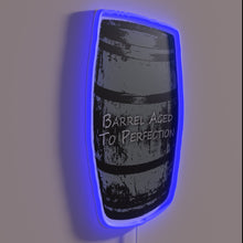 Load image into Gallery viewer, Glamorous barrel aged whiskey perfection in vibrant RGB neon light