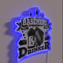 Load image into Gallery viewer, Neon illuminated barware-themed sign for basement beer enthusiast decor enthusiasts.