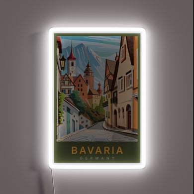 Vibrant Neon Sign of Berlin's Iconic Landmark in Digital Splendor