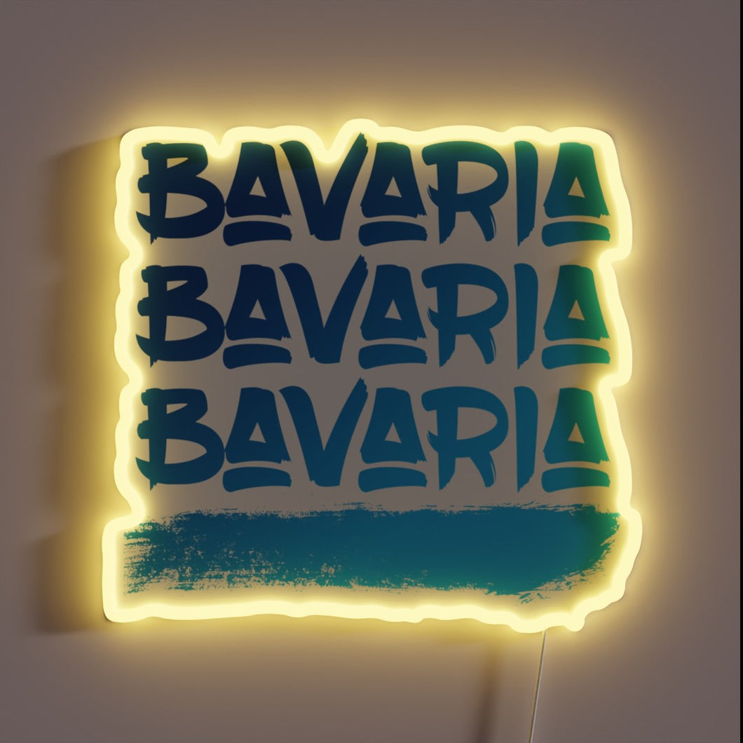 Bavarian-themed neon sign with customizable RGB color changing option
