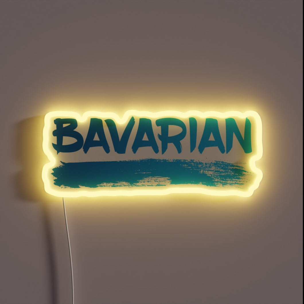 Brighten up your space with this vibrant Bavaria RGB neon sign