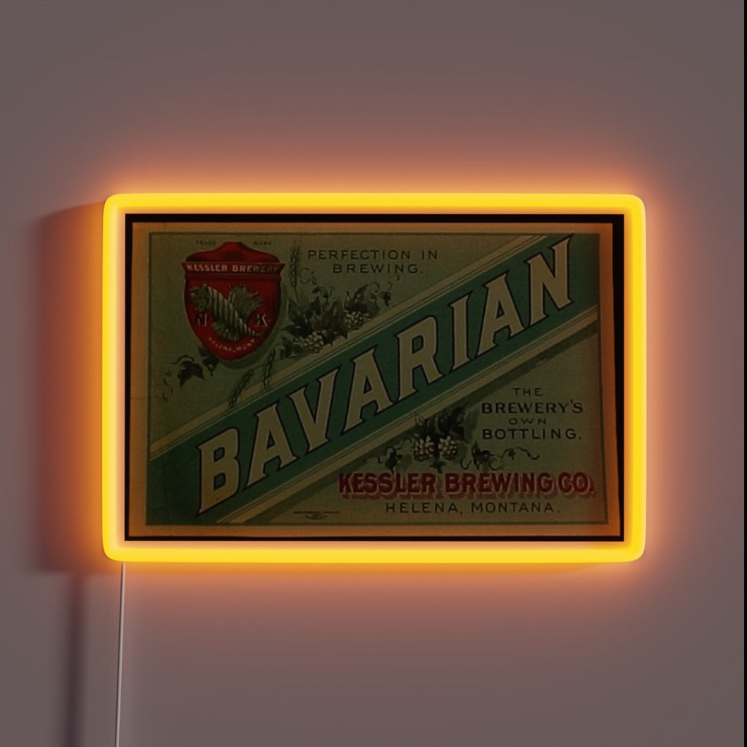 Vibrant LED neon light featuring a classic Bavarian beer design.