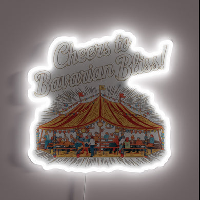 Vibrant Colorful Bavarian Beer Fest Party Neon Sign Decoration