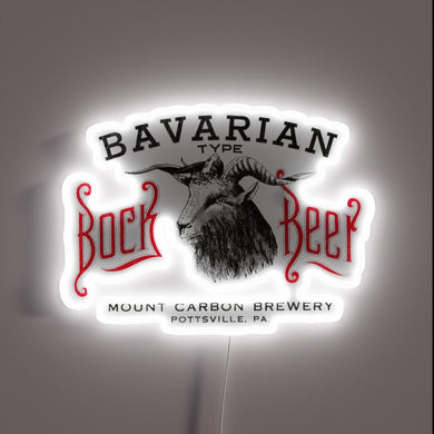 Vibrant Neon Sign for Vintage Bavarian Bock Beer Collector's Dream