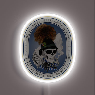 Brighten up your space with this Bayern Skull RGB sign.